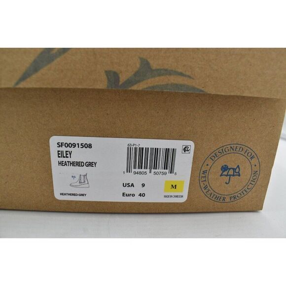 Sofft Womens Size 9 Eiley Grey Knit Water Resistant Platform Wedge Boots - Picture 9 of 9